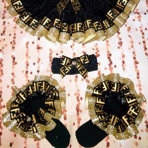 Black and gold tutu set